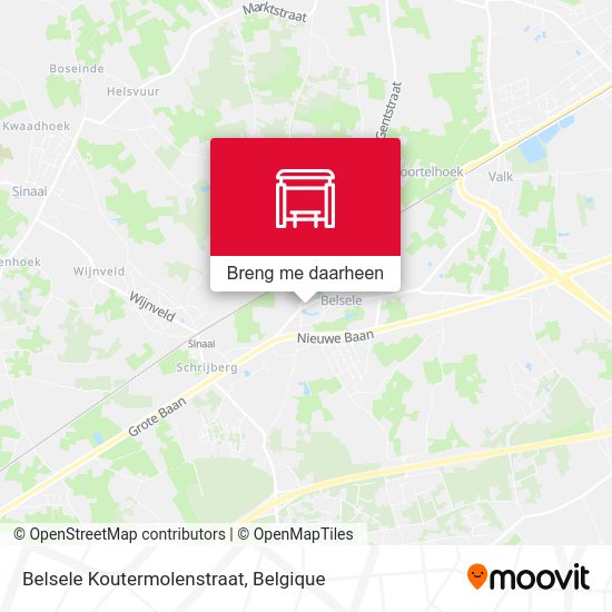Belsele Koutermolenstraat kaart