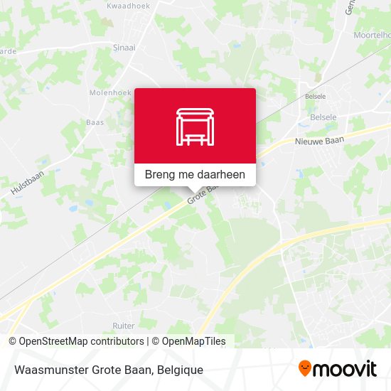 Waasmunster Grote Baan kaart