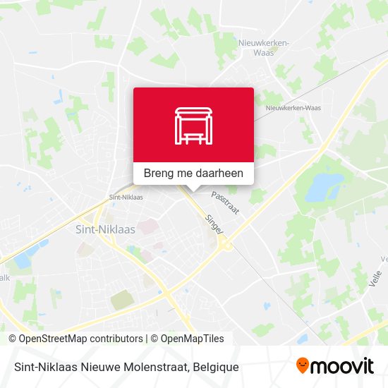 Sint-Niklaas Nieuwe Molenstraat kaart