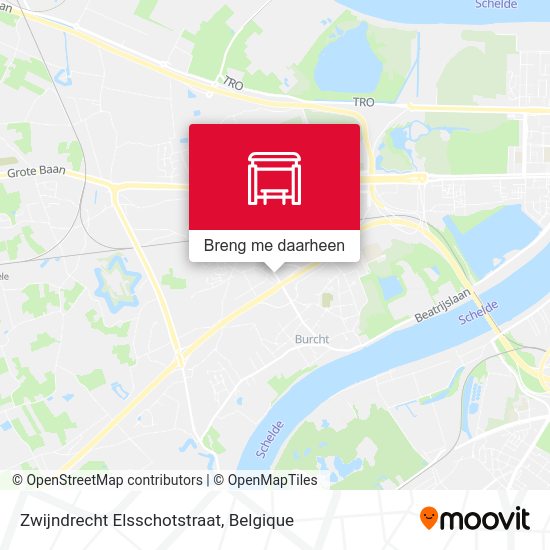 Zwijndrecht Elsschotstraat kaart