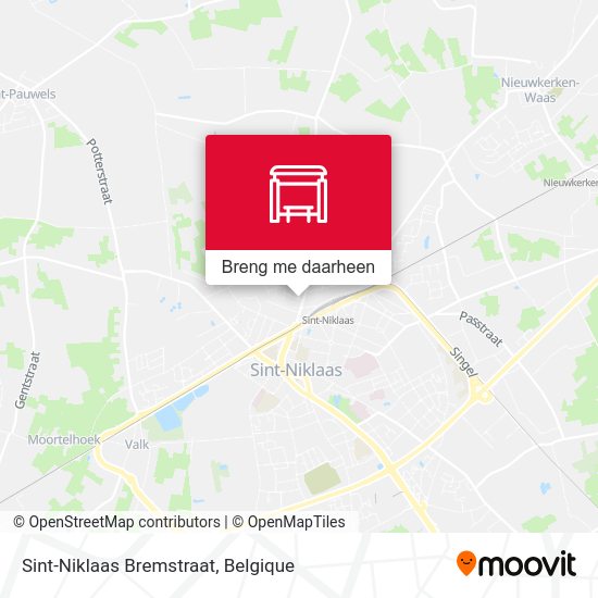 Sint-Niklaas Bremstraat kaart