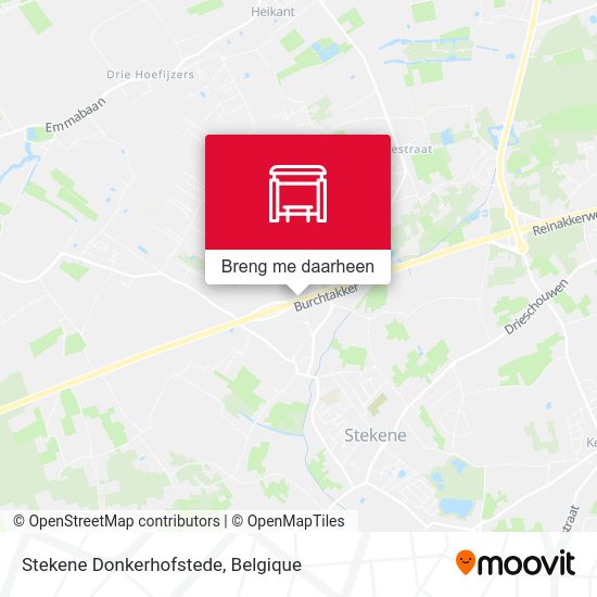 Stekene Donkerhofstede kaart