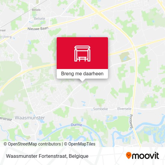 Waasmunster Fortenstraat kaart