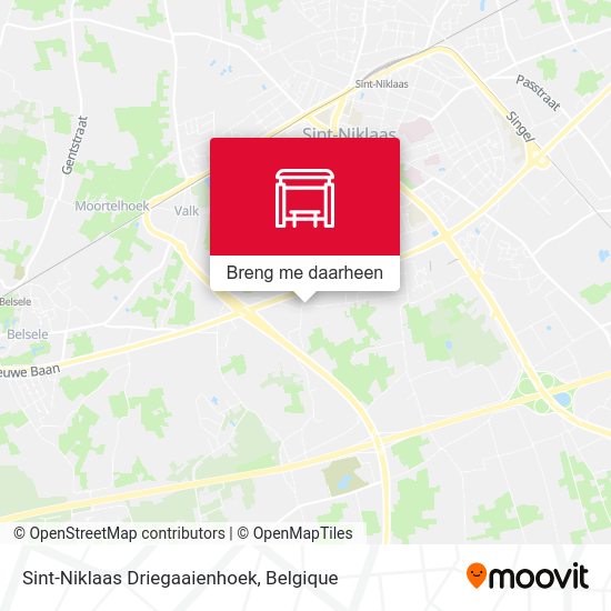 Sint-Niklaas Driegaaienhoek kaart