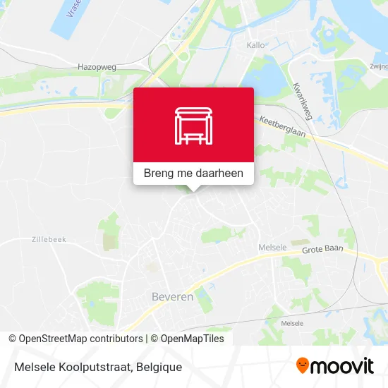 Melsele Koolputstraat kaart