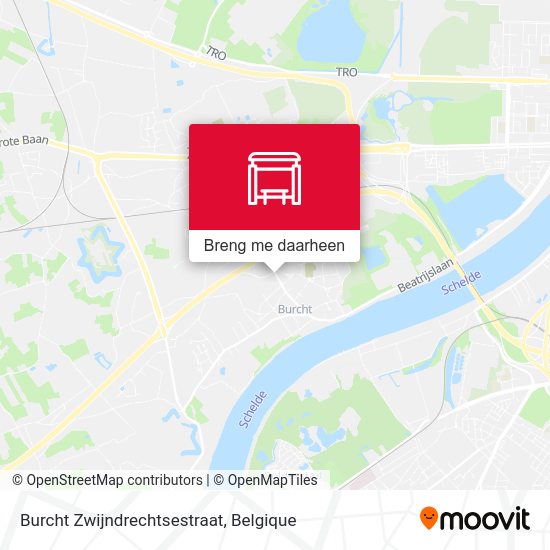 Burcht Zwijndrechtsestraat kaart