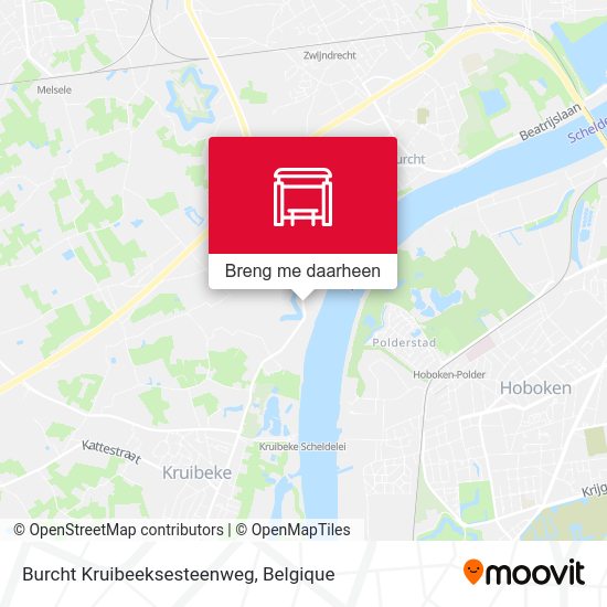 Burcht Kruibeeksesteenweg kaart