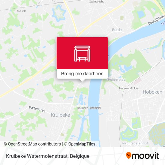 Kruibeke Watermolenstraat kaart
