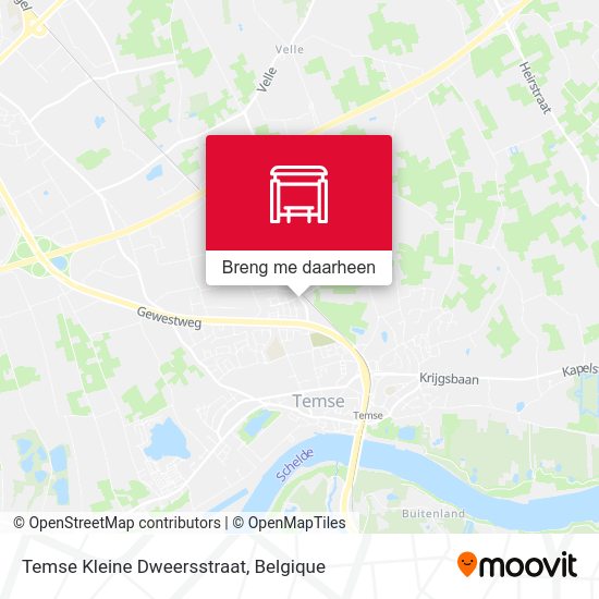 Temse Kleine Dweersstraat kaart