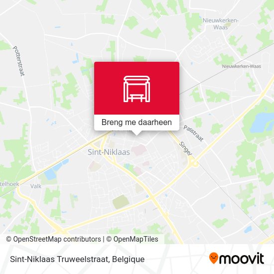 Sint-Niklaas Truweelstraat kaart