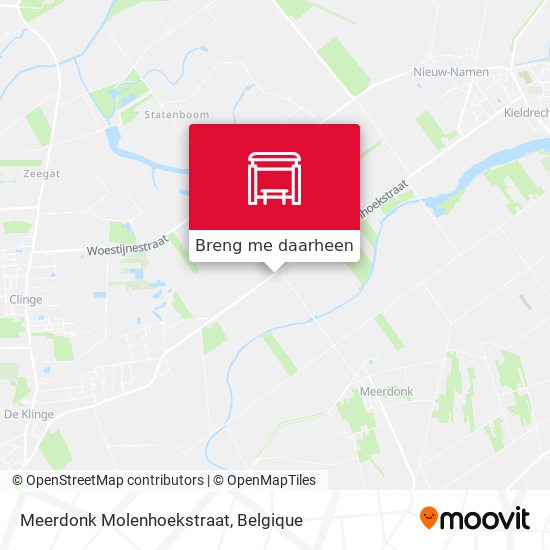 Meerdonk Molenhoekstraat kaart