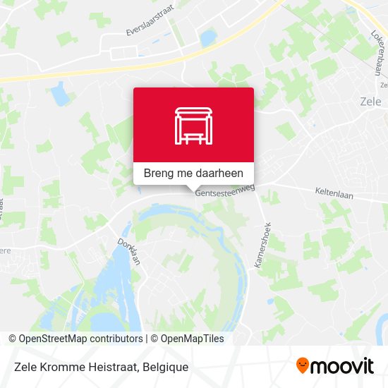 Zele Kromme Heistraat kaart
