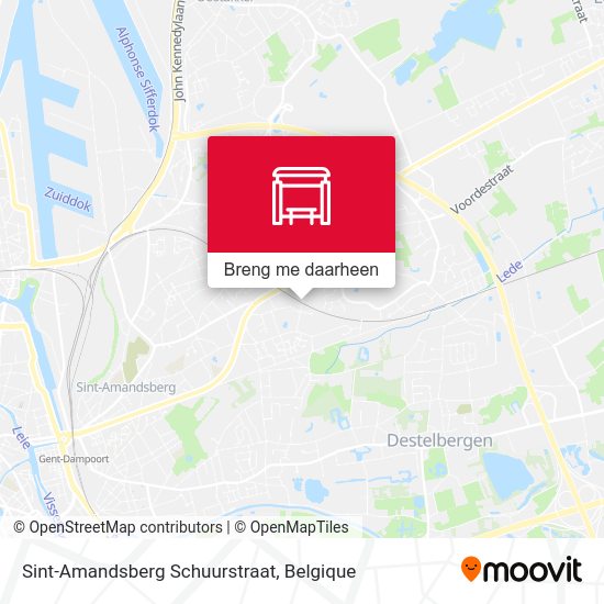 Sint-Amandsberg Schuurstraat kaart
