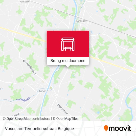 Vosselare Tempeliersstraat kaart