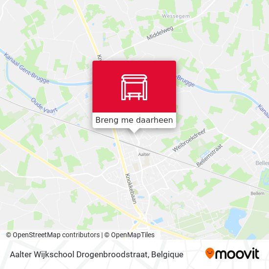 Aalter Wijkschool Drogenbroodstraat kaart