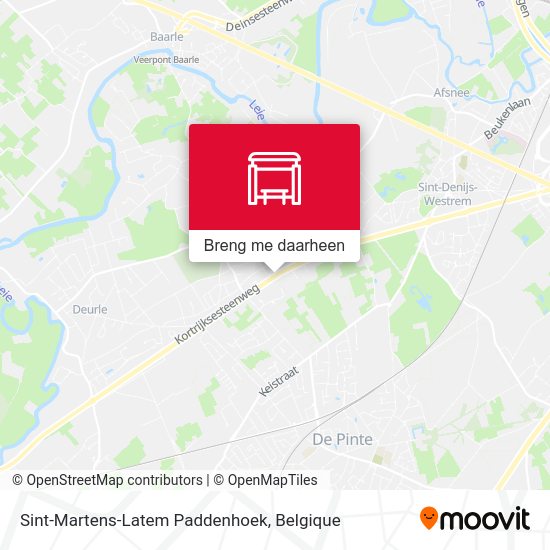 Sint-Martens-Latem Paddenhoek kaart