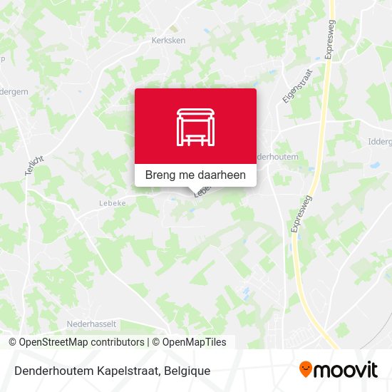 Denderhoutem Kapelstraat kaart