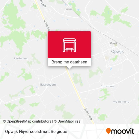 Opwijk Nijverseelstraat kaart