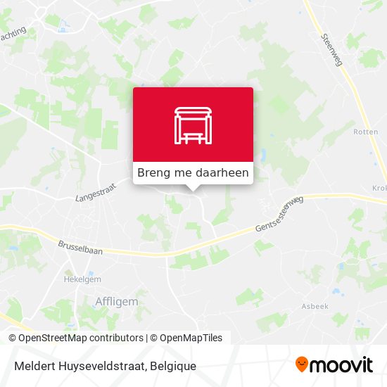 Meldert Huyseveldstraat kaart