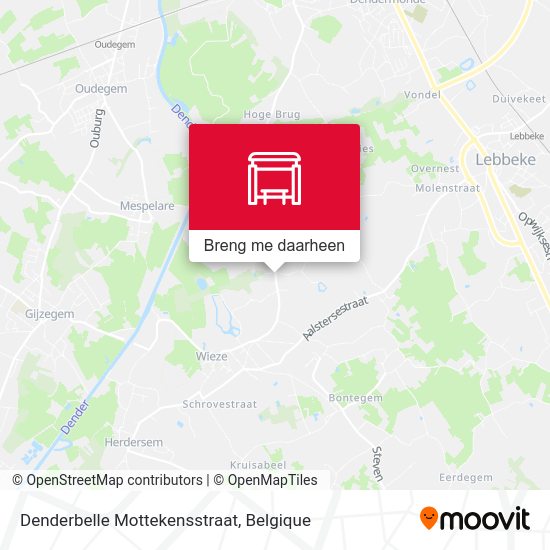 Denderbelle Mottekensstraat kaart