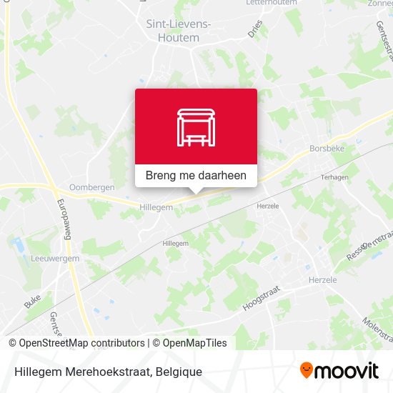 Hillegem Merehoekstraat kaart