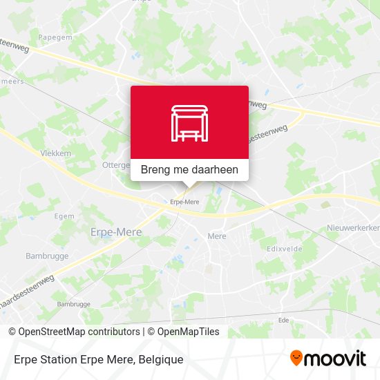 Erpe Station Erpe Mere kaart