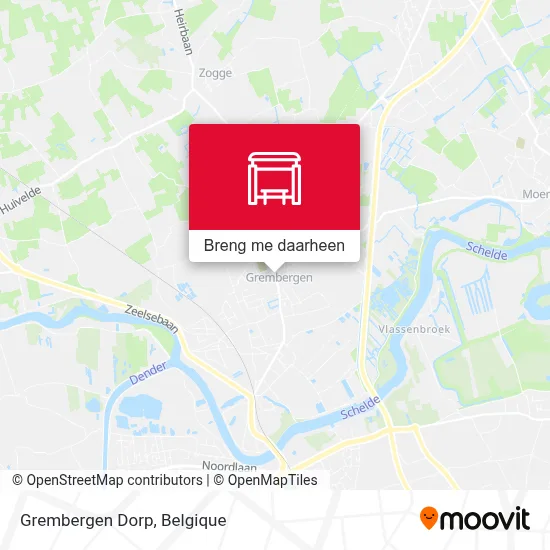 Grembergen Dorp kaart
