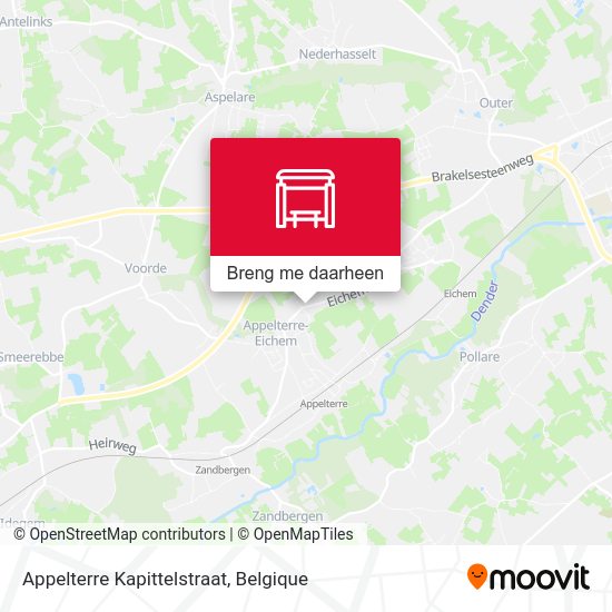 Appelterre Kapittelstraat kaart