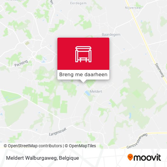 Meldert Walburgaweg kaart