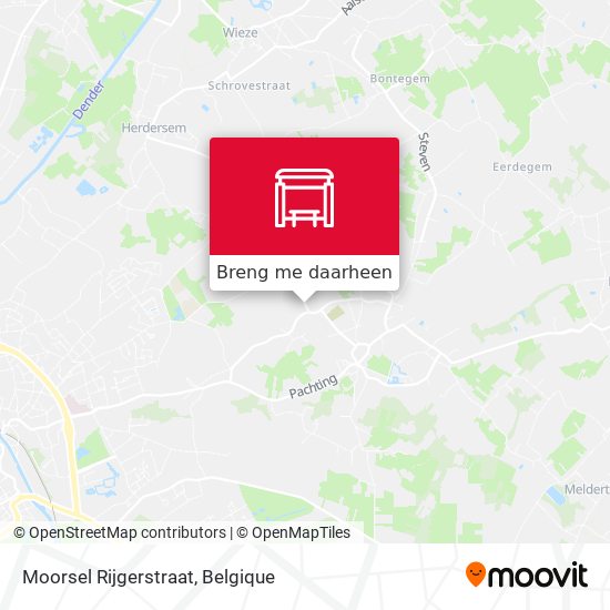 Moorsel Rijgerstraat kaart