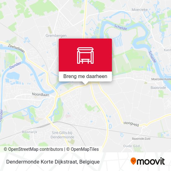 Dendermonde Korte Dijkstraat kaart