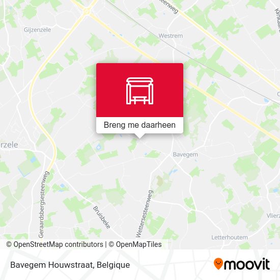 Bavegem Houwstraat kaart