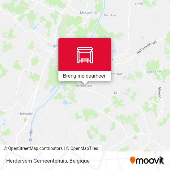 Herdersem Gemeentehuis kaart