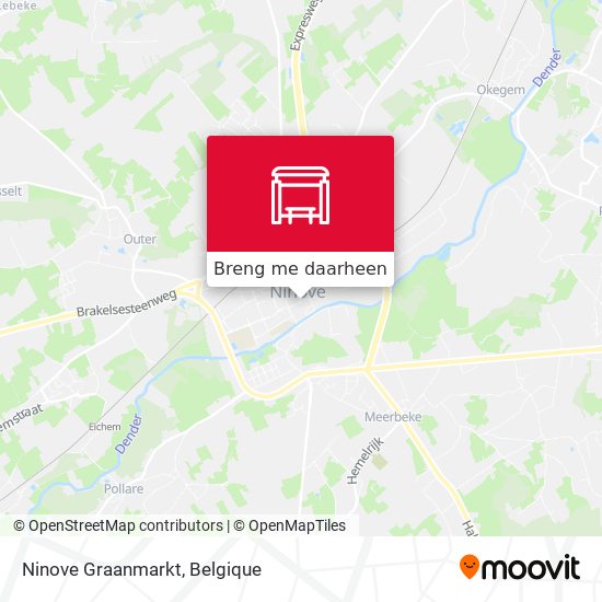 Ninove Graanmarkt kaart