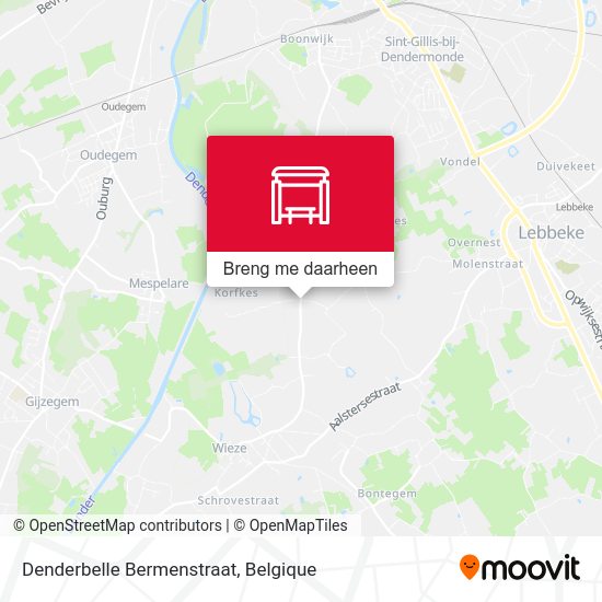 Denderbelle Bermenstraat kaart