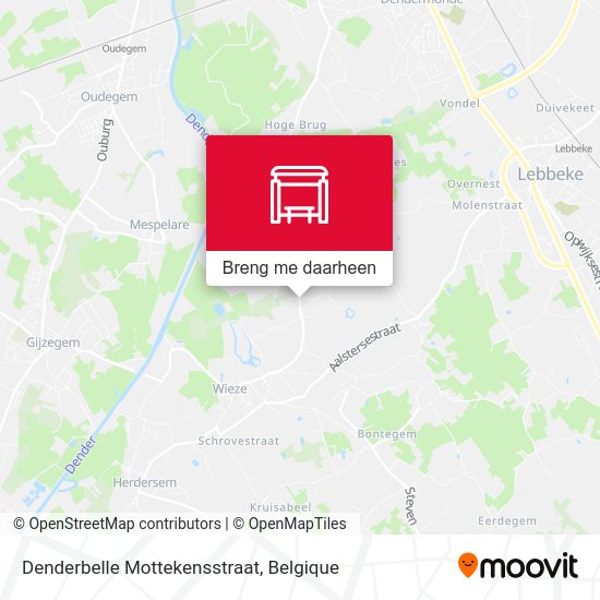 Denderbelle Mottekensstraat kaart