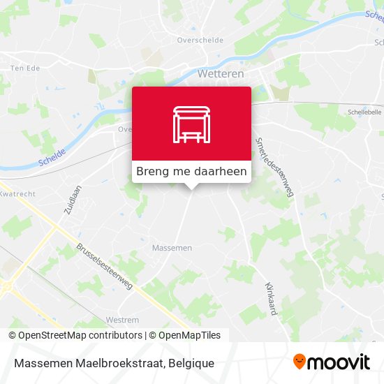 Massemen Maelbroekstraat kaart