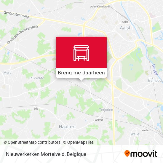 Nieuwerkerken Mortelveld kaart