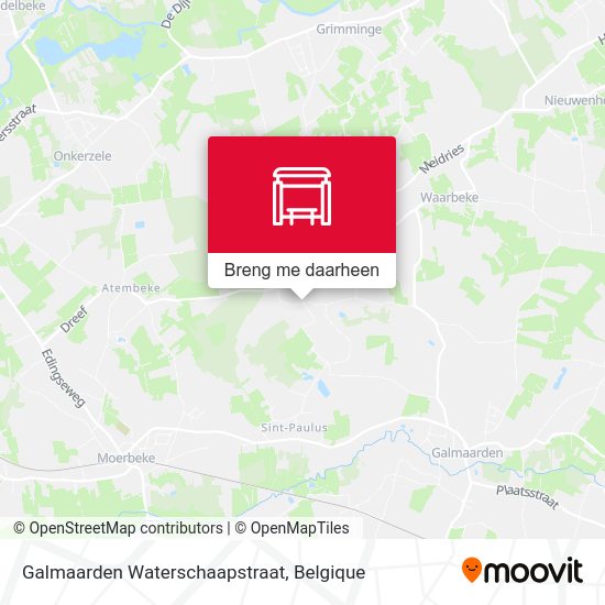 Galmaarden Waterschaapstraat kaart