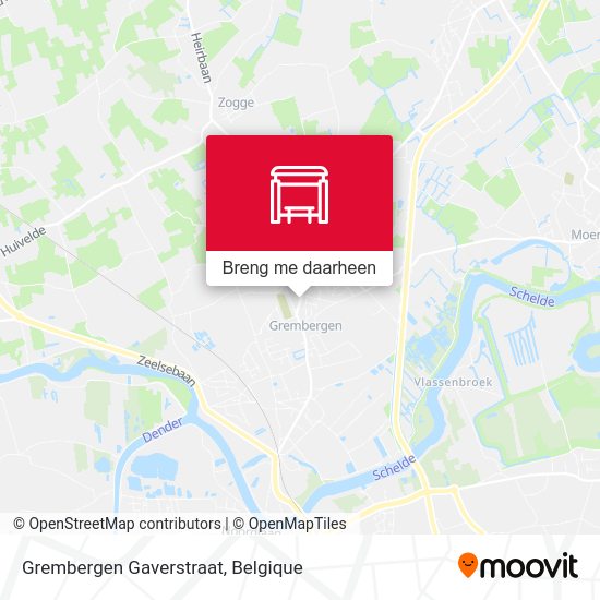 Grembergen Gaverstraat kaart
