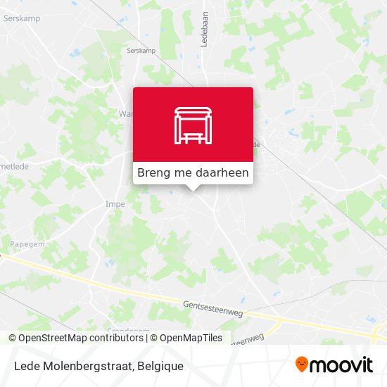 Lede Molenbergstraat kaart