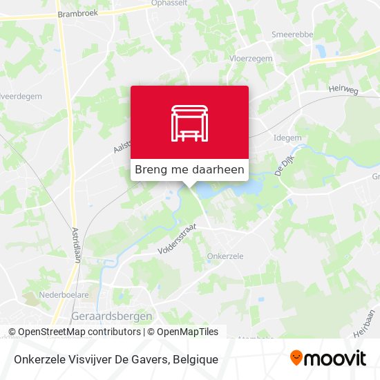 Onkerzele Visvijver De Gavers kaart