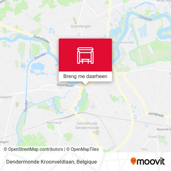 Dendermonde Kroonveldlaan kaart