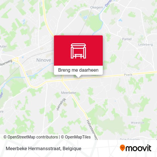 Meerbeke Hermansstraat kaart