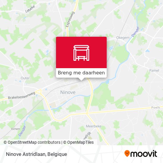 Ninove Astridlaan kaart