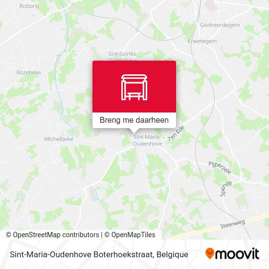 Sint-Maria-Oudenhove Boterhoekstraat kaart