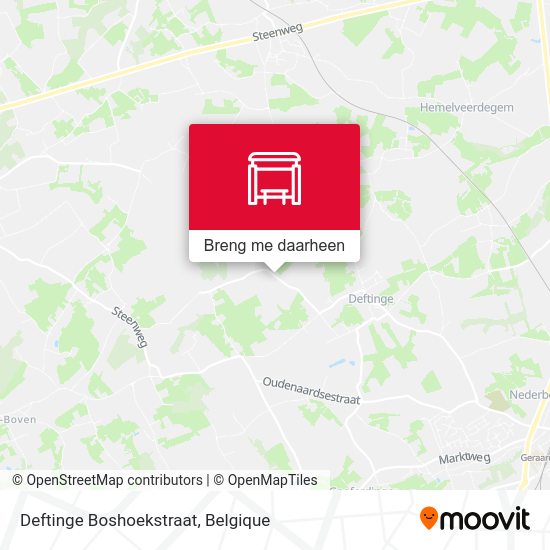Deftinge Boshoekstraat kaart