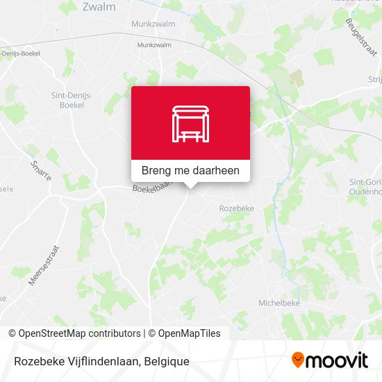 Rozebeke Vijflindenlaan kaart