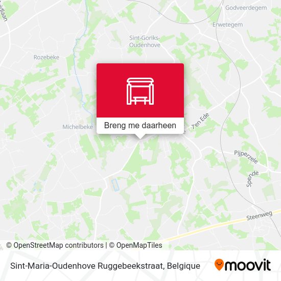 Sint-Maria-Oudenhove Ruggebeekstraat kaart