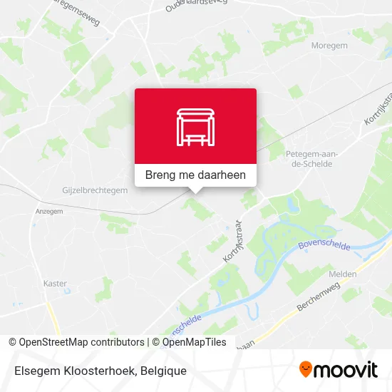 Elsegem Kloosterhoek kaart